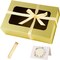 Gold Large Gift Box with Window, 13.5"x9"x4.3" Bridesmaid Box for Gift Giving,Birthday Gift Box with Magnetic,Closure Lid Gift Box for Presents,Cute Box,Luxury for Gift Packaging,Gift Box for Wrapping Gifts